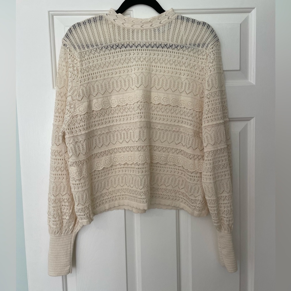 Zara cream knit top